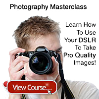 paparazz takes a picture directly at you, isolated on white background.